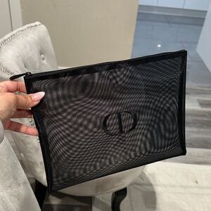 Christian Dior Black Mesh beauty  Pouch
